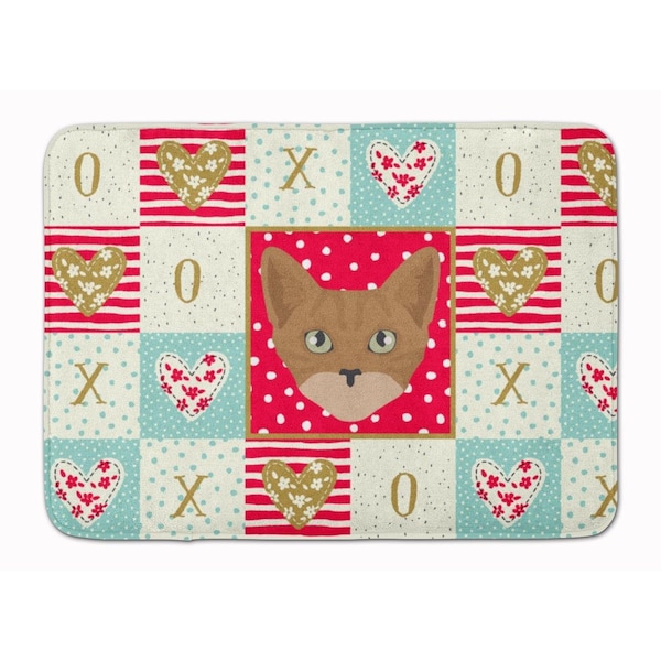 Carolines Treasures 19 x 27 in. Australian Mist Cat Love Machine Washable Memory Foam Mat CK5086RUG - main